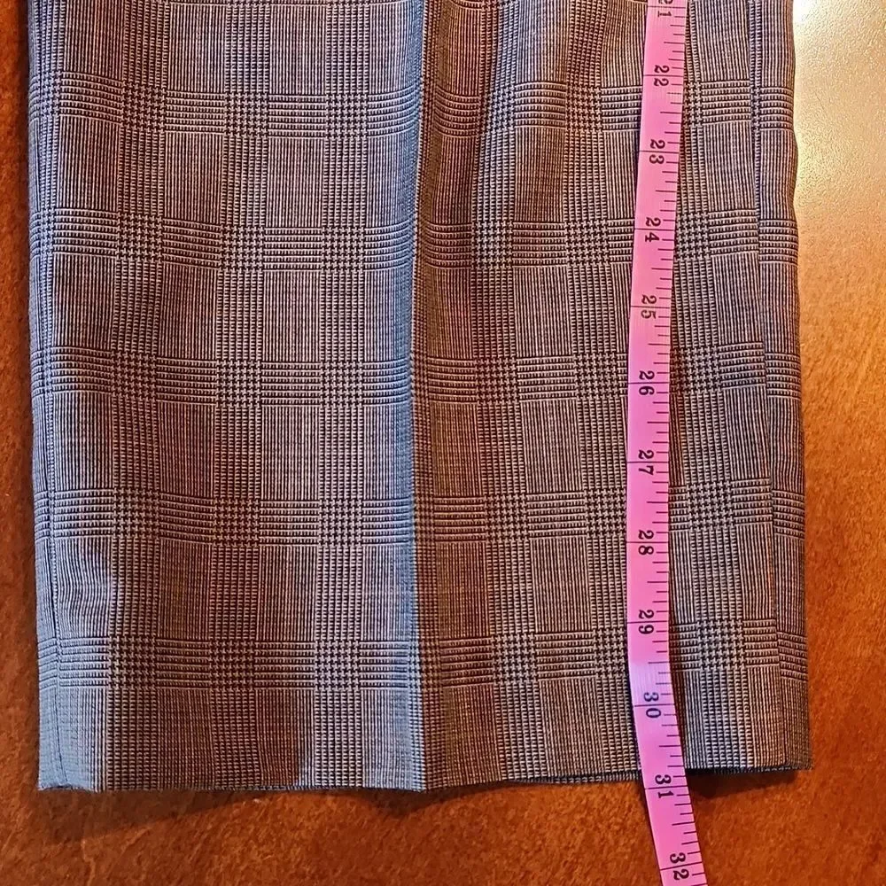 TownCraft Vintage 2 Piece Wool Coat & Pants Suit Set, 46L X 38, Brown Checks